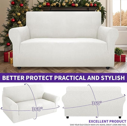 ZNSAYOTX Super Stretch Couch Cover Love Seat Sofa Covers - Image 2