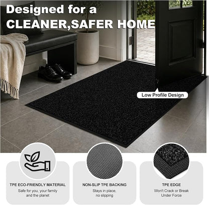 Super Absorbent Front Door Mat, Non-Slip Washable Indoor Doormats, Low Profile - Image 5