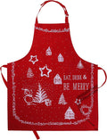 AMOUR INFINI Cotton Womens Apron for Kitchen Reusable and Washable Aprons with Pockets & Adjustable Strap Spring & Easter Apron (27.5 x 33 Inches)