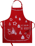 AMOUR INFINI Cotton Womens Apron for Kitchen Reusable and Washable Aprons with Pockets & Adjustable Strap Spring & Easter Apron (27.5 x 33 Inches)