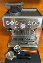 Double Spout Portafilter Compatible with Breville Barista Express Touch Bambino Infuser Duo Espresso Machine - 54mm Espresso Portafilter - Double Shot Filter Basket - Accessories - Wooden