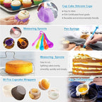 Cake Decorating Kit, 678pcs Cake Decorating Supplies Kit with Cake &Cupcake Carrier,Cake Stand Turntable,Piping Bags and Russian & Rose Icing Piping Tips set,Springform Pans,Cake Baking Supplies Kit