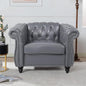 LEVNARY Leather Upholstered Armchair, Mid-Century Modern Single Sofa Chair by LEVNARY