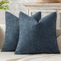 MIULEE Decorative Couch Throw Pillow Covers 18x18 Inch Navy Blue 2 Pack | by MIULEE
