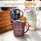 Christian Art Gifts Floral Ceramic Coffee Mug – 14 oz. Lead and Cadmium-free, Non-Toxic Inspirational Scripture Coffee and Tea Mug for Women with Bible Verse: Plans to Give You A Hope –Jeremiah 29:11