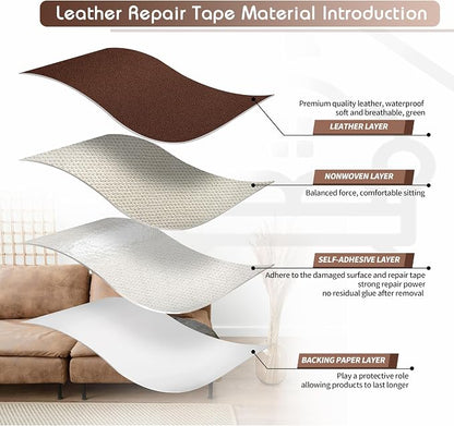 KING MOUNTAIN Leather Repair Patch, 12 x 60 Inches Self-Adhesive Repair Tape - Image 3