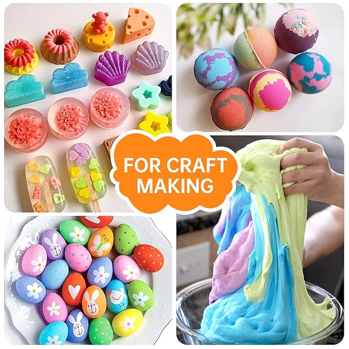 Food Coloring Liquid Food Color 24 Colors Herbeklab Water Based Food Dye Slime Coloring Dye Neon Food Coloring for Baking Icing Cake Decorating, 0.35 fl oz/bottle