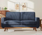 Vesgantti 68" Loveseat Sofa Dark Blue, Comfy Corduroy Couch by Vesgantti