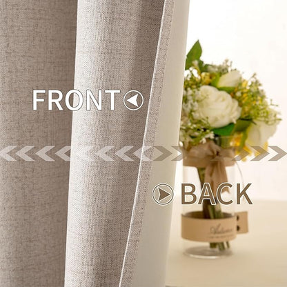 MIULEE 100% Blackout Linen Curtains - Image 7