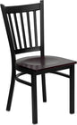 Flash Furniture HERCULES Series Black Vertical Back Metal Restaurant Chair by FlashFurniture
