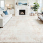9x12 Washable Area Rug for Living Room Bedroom: Non-Slip Modern Beige White | by Oriannal