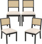 Westice Rattan Dining Chairs Set of 4, Farmhouse Natural Dining Room Chairs by ChairsforHomeLivingRoom