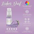 Bakell - Lilac Purple Tinker Dust (4g, 1x Mini Spray Pump) Edible Glitter for Food, Desserts, and Beverages!