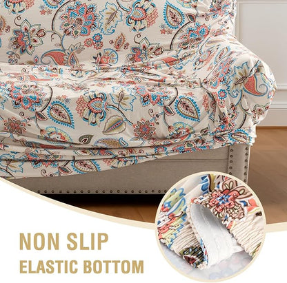 H.VERSAILTEX Floral Pattern Couch Cover Printed Sofa Covers Washable High - Image 7