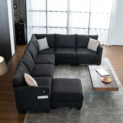 122.8" Large Sectional Couches for Living Room, 6 Seater L Shaped Modular - Image 9