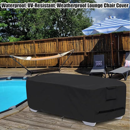Stackable Chaise Lounge Covers for 2-3 Stackable Patio Lounge Chair, 600D - Image 3