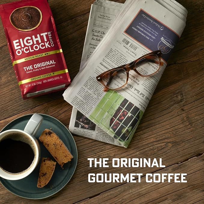 Eight O'Clock Coffee The Original Whole Bean Coffee, Medium Roast, 40 Ounce (Pack of 1) - Sweet, Fruity, Well Balanced