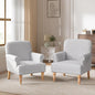 HUIMO Linen Fabric Accent Chairs Set of 2, Mid-Century Modern Armchair by HUIMO