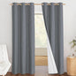 NICETOWN 100% Blackout Linen Texture Curtains 90 inches Long, Dove Grey by NICETOWN