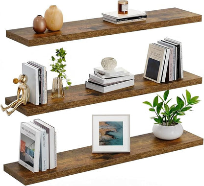 AMADA HOMEFURNISHING 23.6" L Floating Shelves, Wall Shelves Set of 3 - Image 9