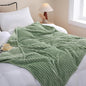 Sage Green Fleece Throw Blanket 108”×90” by linecooo