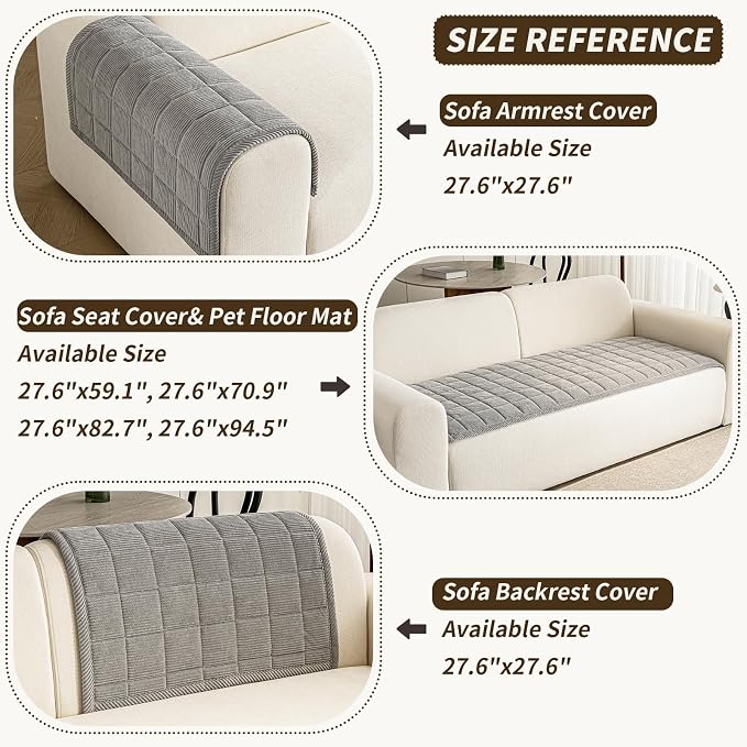 Couch Covers for Dogs Washable, 27.6"x70.9" Non Slip Couch Covers for Loveseat - Image 3