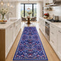 PLHXFR 3x10 Washable Runner Rug：Floral Indoor Kitchen Soft Carpet Blue | by PLHXFRSoftAreaRugs