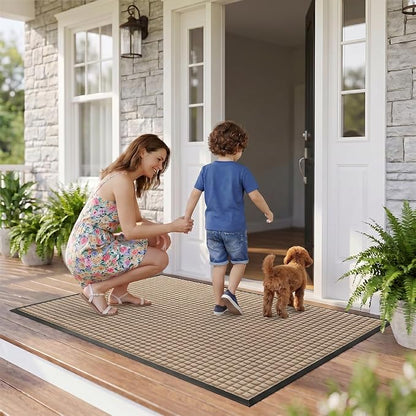 Front Door Mat Outside Entrance, Heavy Duty Waterproof Doormat | 73"x46" - Image 8