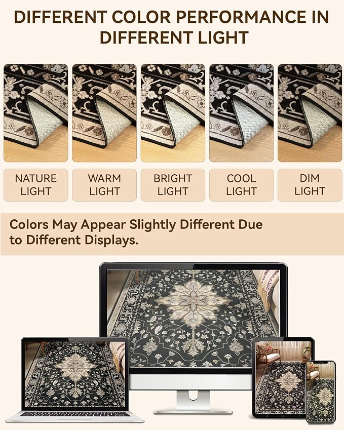 RELEANY Washable Area Rug, Runner 2'x6', Water Repellent, Pet Friendly - Image 8