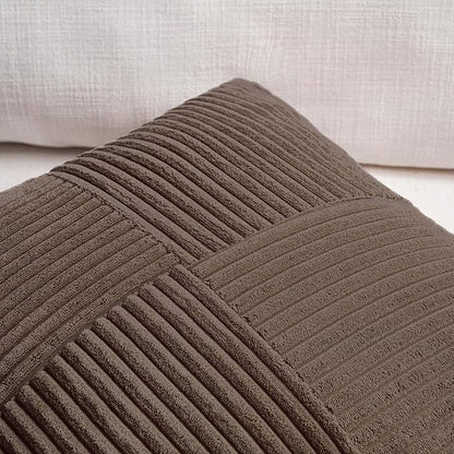 Fancy Homi 2 Packs Dark Brown Decorative Throw Pillow Covers 22x22 Inch - Image 3
