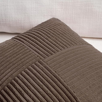 Fancy Homi 2 Packs Dark Brown Long Lumbar Decorative Throw Pillow Covers 12x24 - Image 3