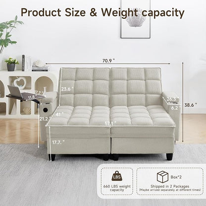 oaaktu 70.9'' Double Chaise Lounge - Image 2