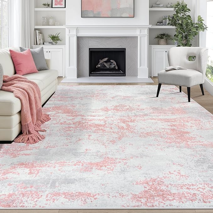 Aelenmu 8x10 Area Rugs for Living Room Washable Bedroom Dining Room Pink | by Aelenmu