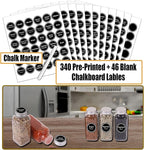 SWOMMOLY 25 Glass Spice Jars 8 oz Empty Spice Bottles with 713 Spice Labels, Chalk Marker and Funnel Complete Set. 25 Square Seasoning Containers with Airtight Cap, Pour/sift Shaker Lid