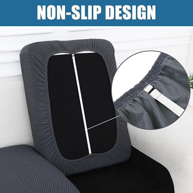 Smiry Waterproof Couch Cushion Covers, Stretch Jacquard Sectional Couch Covers - Image 3