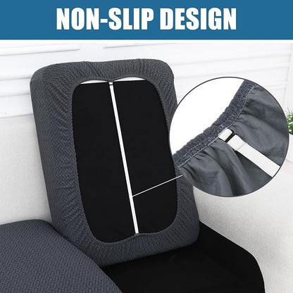 Smiry Waterproof Couch Cushion Covers, Stretch Jacquard Sectional Couch Covers - Image 3