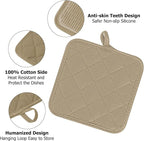 Oven Mitts and Pot Holders Set, Pack of 4, Heat Resistant Silicone Kitchen Mini Oven Mittens for 500 Degrees, Mini Oven Gloves and Hot Pads for Baking Grilling Barbecue Microwave Machine Washable