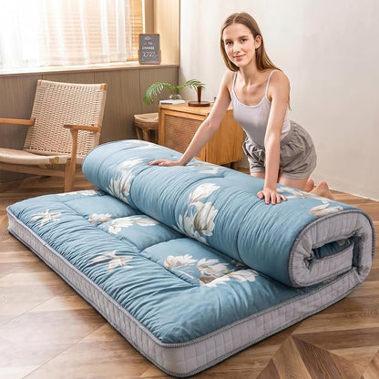 MAXYOYO Floral Printed Futon Mattress, Japanese Floor Mattress Quilted Bed by MAXYOYO