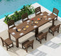 SERWALL Outdoor Dining Set for 8 – HDPE Patio Set by SERWALL