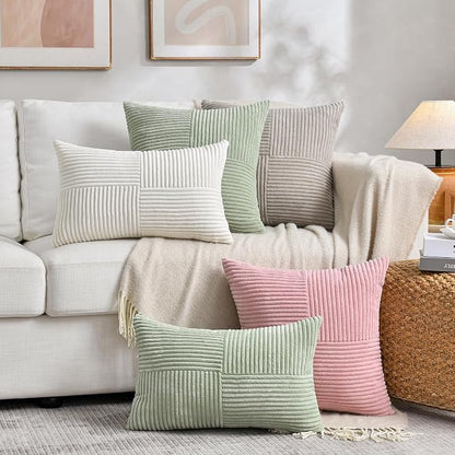 Fancy Homi 2 Packs Tan Lumbar Decorative Throw Pillow Covers 16x32 Inch - Image 7