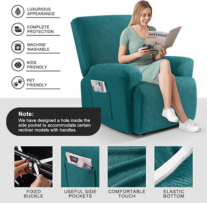 Timeles Recliner Covers Extra Wide Recliner Chair Cover Reclining Sofa - Image 3