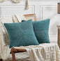Fancy Homi 2 Packs Teal Samll Decorative Throw Pillow Covers 14x14 Inch by Fancy+Homi