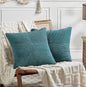 Fancy Homi 2 Packs Teal Decorative Throw Pillow Covers 22x22 Inch by Fancy+Homi