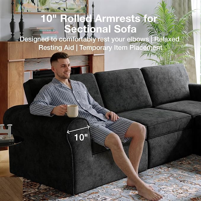 Novilla 108" Modular Sectional Sofa, Modular Sectional Couches - Image 16