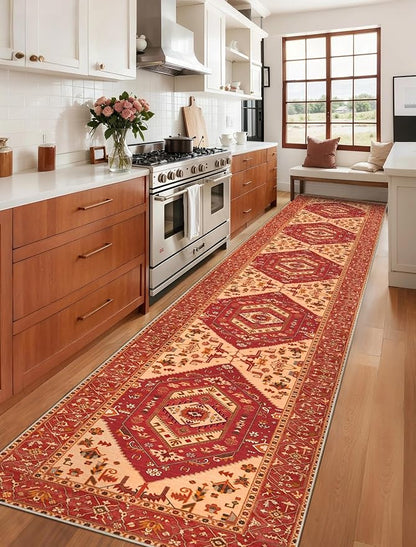SERISSA 2'6"x14' Washable Non Slip Boho Runner Rug - Image 2