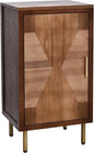 eHemco Modern End Table with Storage, Two-Toned Ribbed Parquet Design, Antique by eHemco
