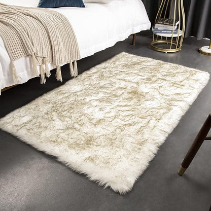 Ashler HOME DECO Soft Fox Faux Fur Chair Couch Cover Area Rug - Image 2