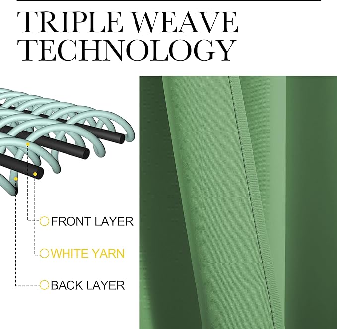 NICETOWN RV Blackout Curtains for Camper Windows, Froest Green, Short Blackout - Image 3