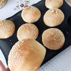 Bluedrop Silicone Bun Bread Forms Round Shape Trays Perforated Bakery Molds Fit Half Pan Size