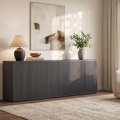 SICOTAS Buffet Cabinet with Storage Accent Sideboard Modern Credenza with Doors - Image 6